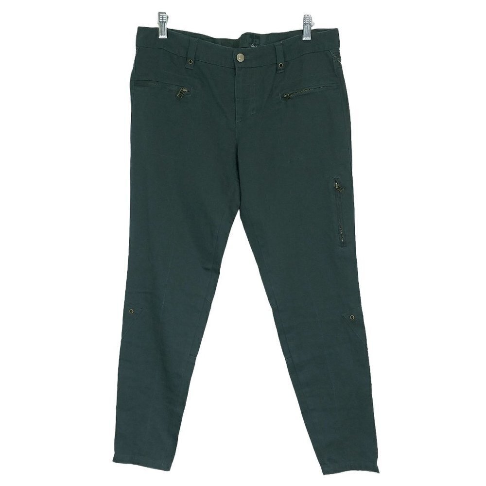Joe's Jeans NWT Moto Skinny Pant Womens‎ 28 Black Cotton Twill Ankle Zip Pockets
